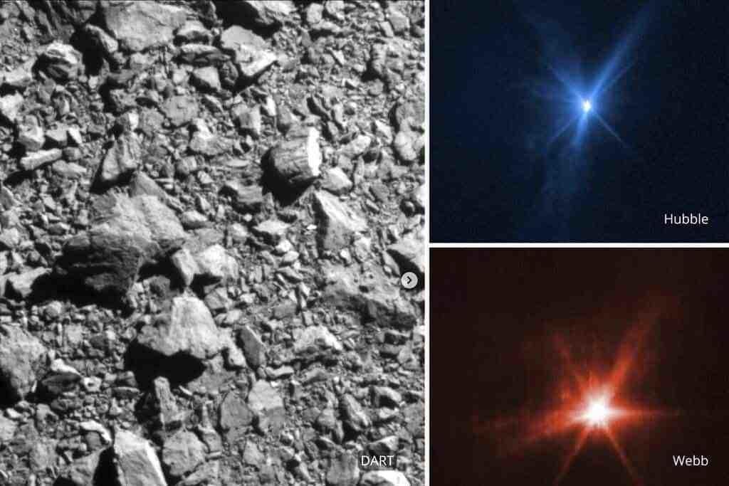 NASA publica fotos del estrellamiento de sonda contra asteroide