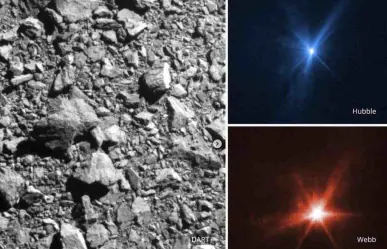 NASA publica fotos del estrellamiento de sonda contra asteroide