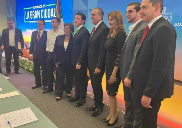 Rinde César Garza su Primer Informe; Samuel García destaca trabajo conjunto