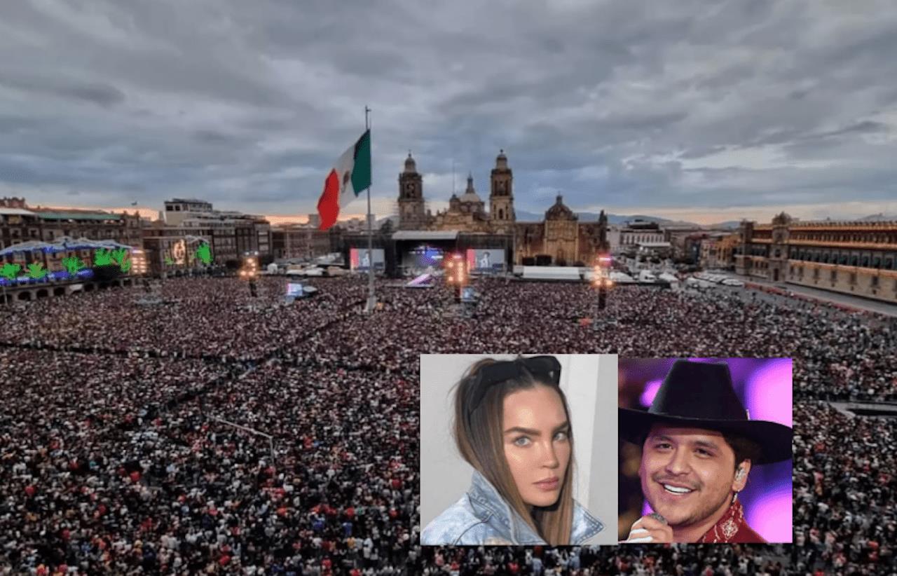 Pedirá AMLO permiso a Belinda para que Christian Nodal cante en el Zócalo