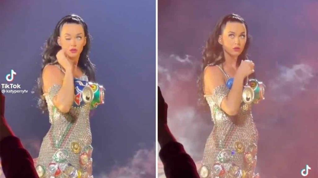 VIDEO: Katy Perry sufre espasmos en un ojo en pleno show