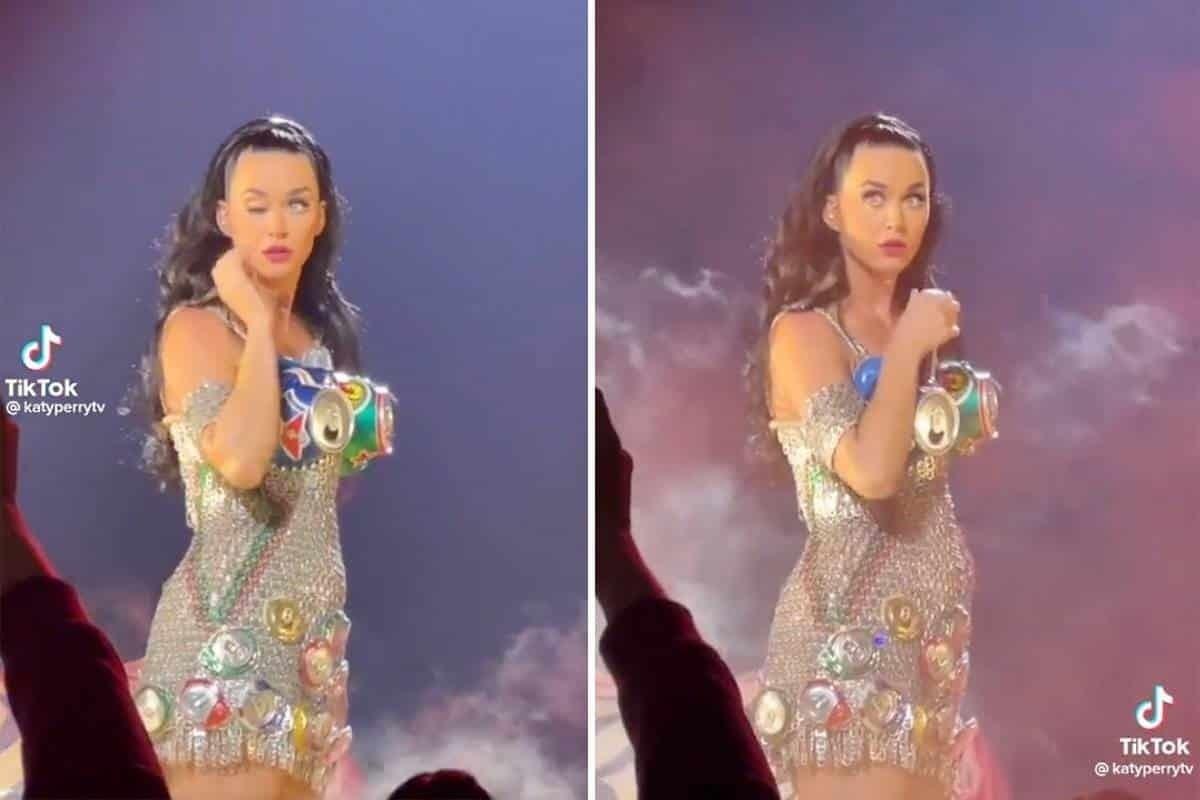 VIDEO: Katy Perry sufre espasmos en un ojo en pleno show