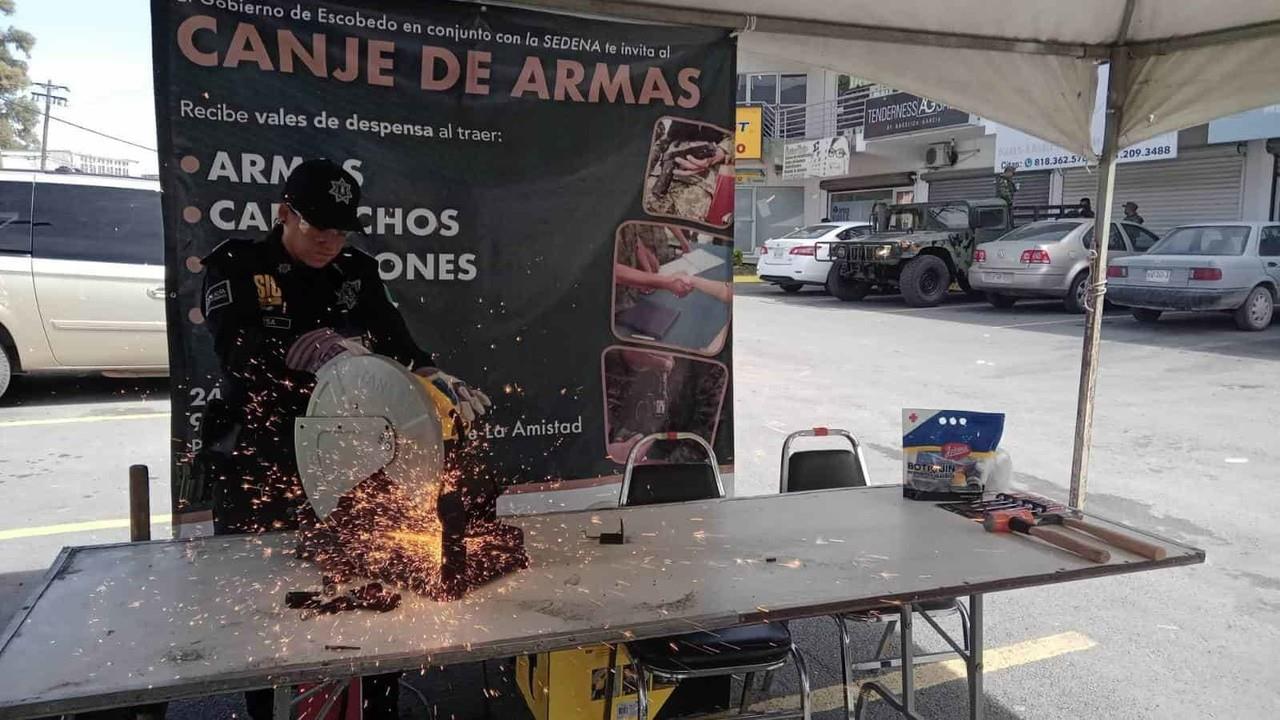 Concluye programa de canje de armas en Escobedo