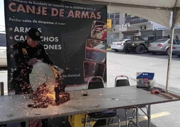 Concluye programa de canje de armas en Escobedo