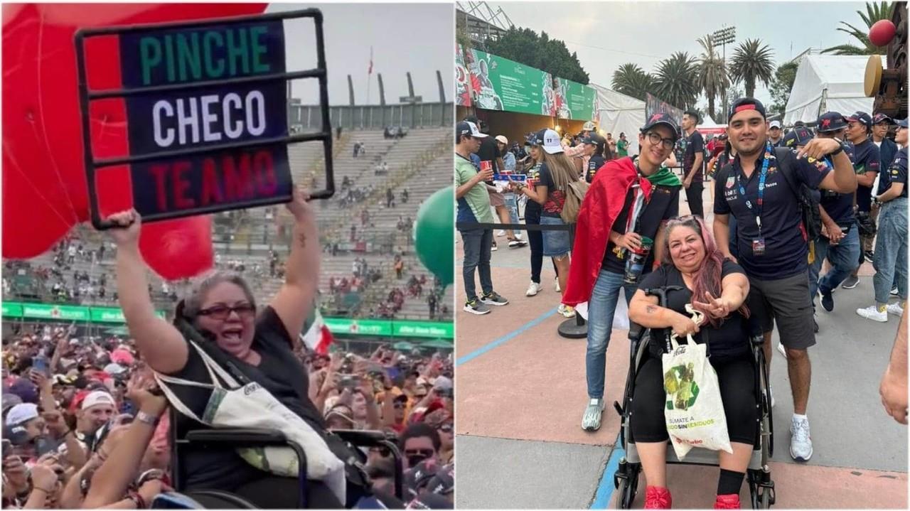 Hermano de Checo Pérez busca a aficionada en silla de ruedas
