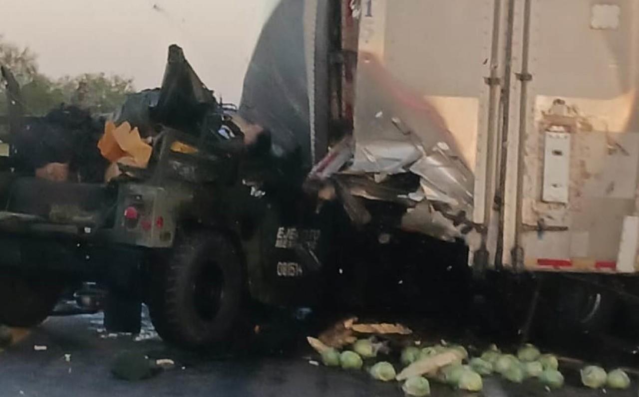 Mueren 6 militares tras choque en Tamaulipas