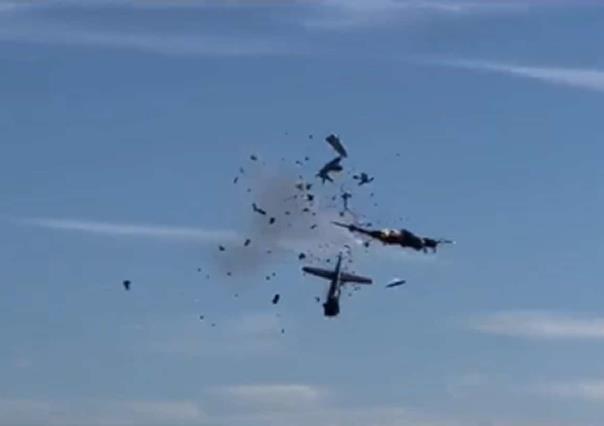 VIDEO: Chocan 2 aviones en espectáculo aéreo en Dallas, Texas
