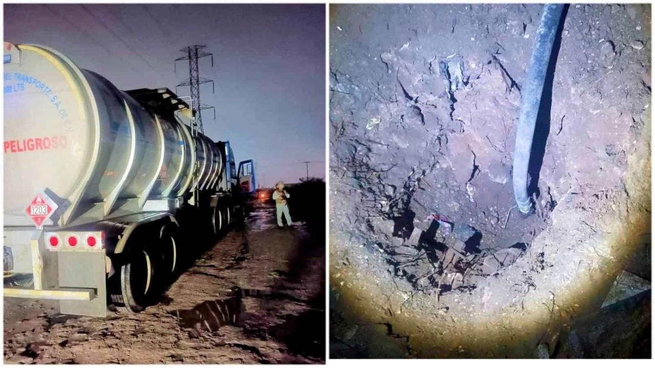 Ordeñar ducto de Pemex en colonia Los Amarantos en Apodaca