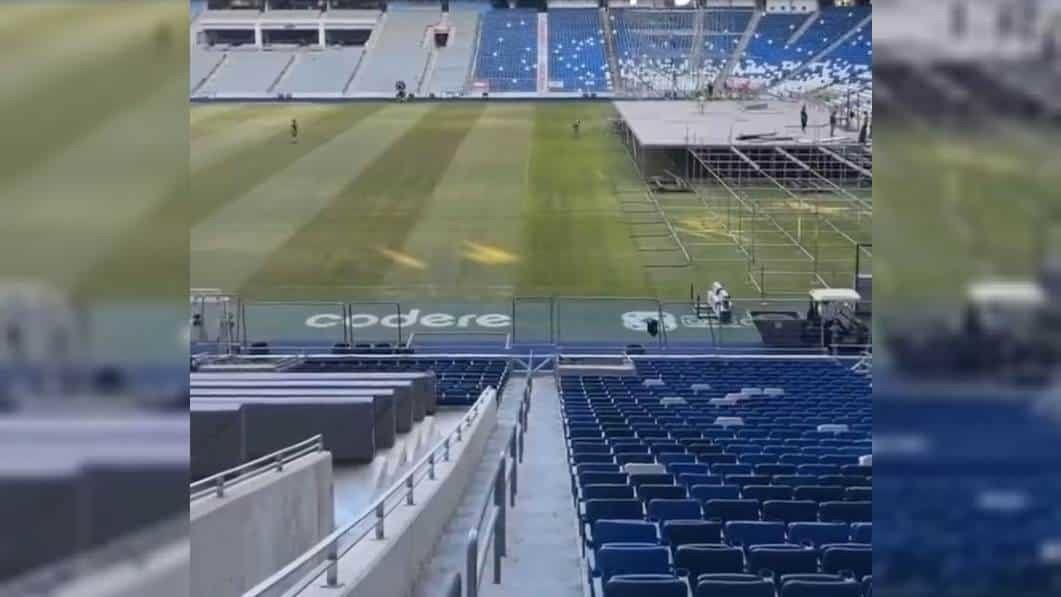 VIDEO: Inicia instalación de escenario para Bad Bunny en Nuevo León