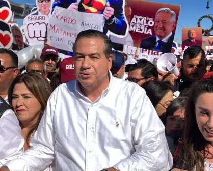 Encabeza Ricardo Mejía marcha  por la 4T en Saltillo