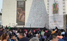 Inauguran Macro Navidad con encendido de pino del Museo de Historia Mexicana