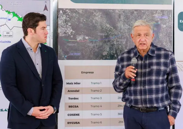 Supervisan Samuel y AMLO avances del acueducto El Cuchillo II