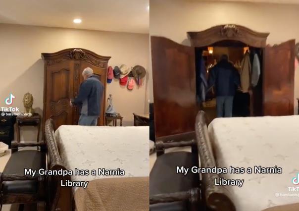 ¡¿Narnia?! Abuelo muestra increíble cuarto secreto