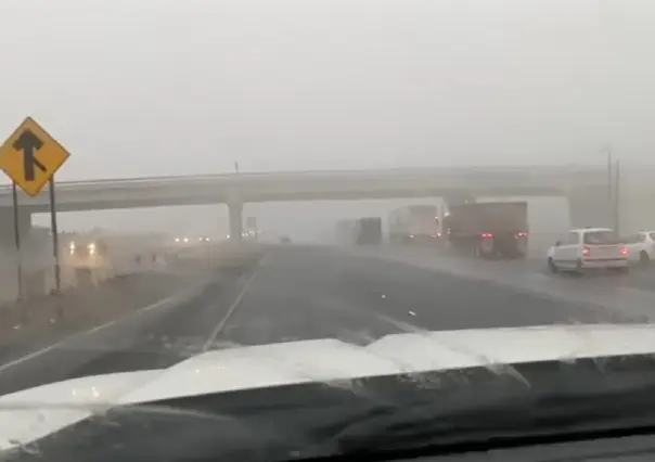 VIDEO: Registra carretera a Saltillo puntos de congelamiento