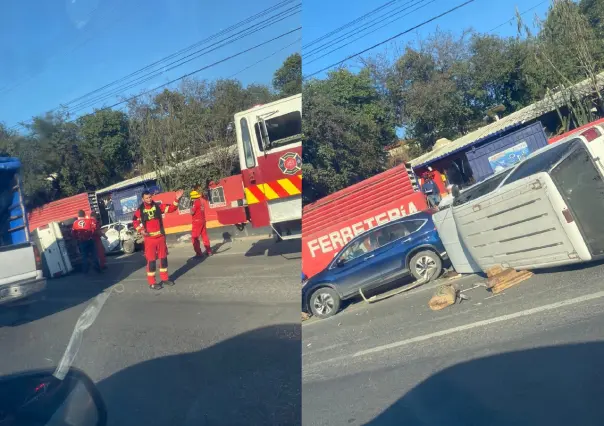 Choque múltiple deja 3 personas lesionadas en Santiago