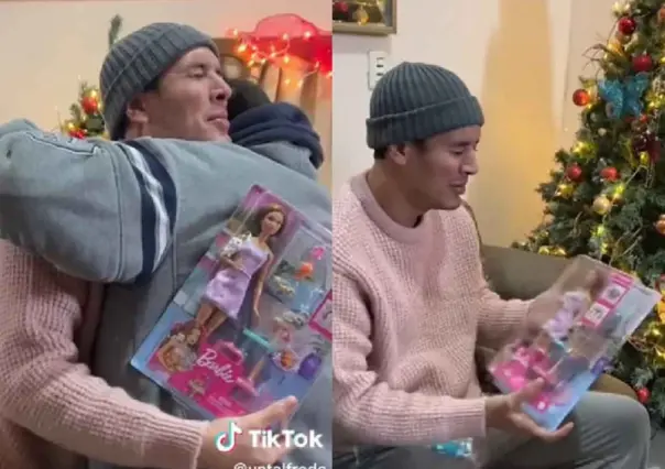 ¡Un regalo esperado! Papás le regalan a joven influencer su muñeca en Navidad