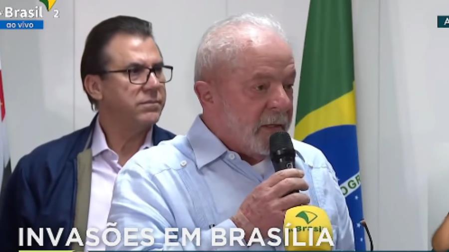 Presidente de Brasil, Lula da Silva decreta intervención federal en Brasilia. FOTO: Captura de Imagen