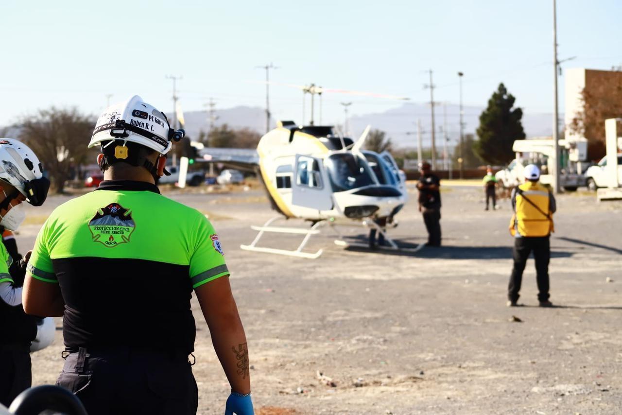 Montan operativo de rescate en García
