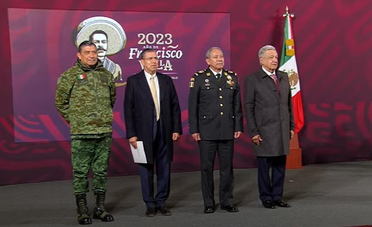 El  presidente de México, Andrés Manuel López Obrador, anunció la designación de Luis Rodríguez Bucio como nuevo subsecretario de la Secretaría de Seguridad y Protección Ciudadana tras la renuncia de Ricardo Mejía Bermejo. Foto: YouTube Andrés Manuel López