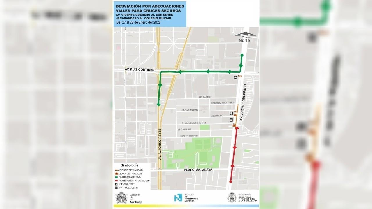 Cerrará Monterrey vialidad en avenida Guerrero por trabajos