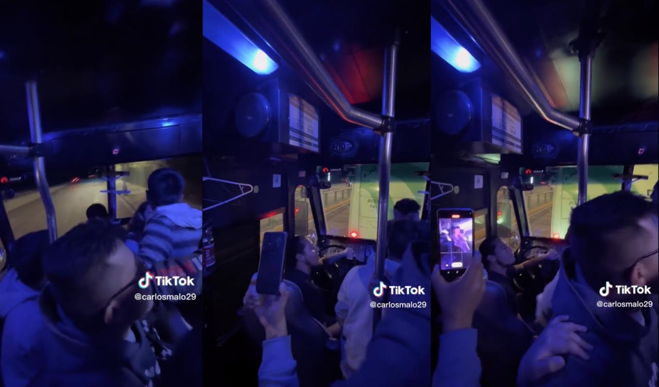 A través de TikTok se difundió el momento que vivieron los pasajeron del micro. Foto: Especial/ PostaMX