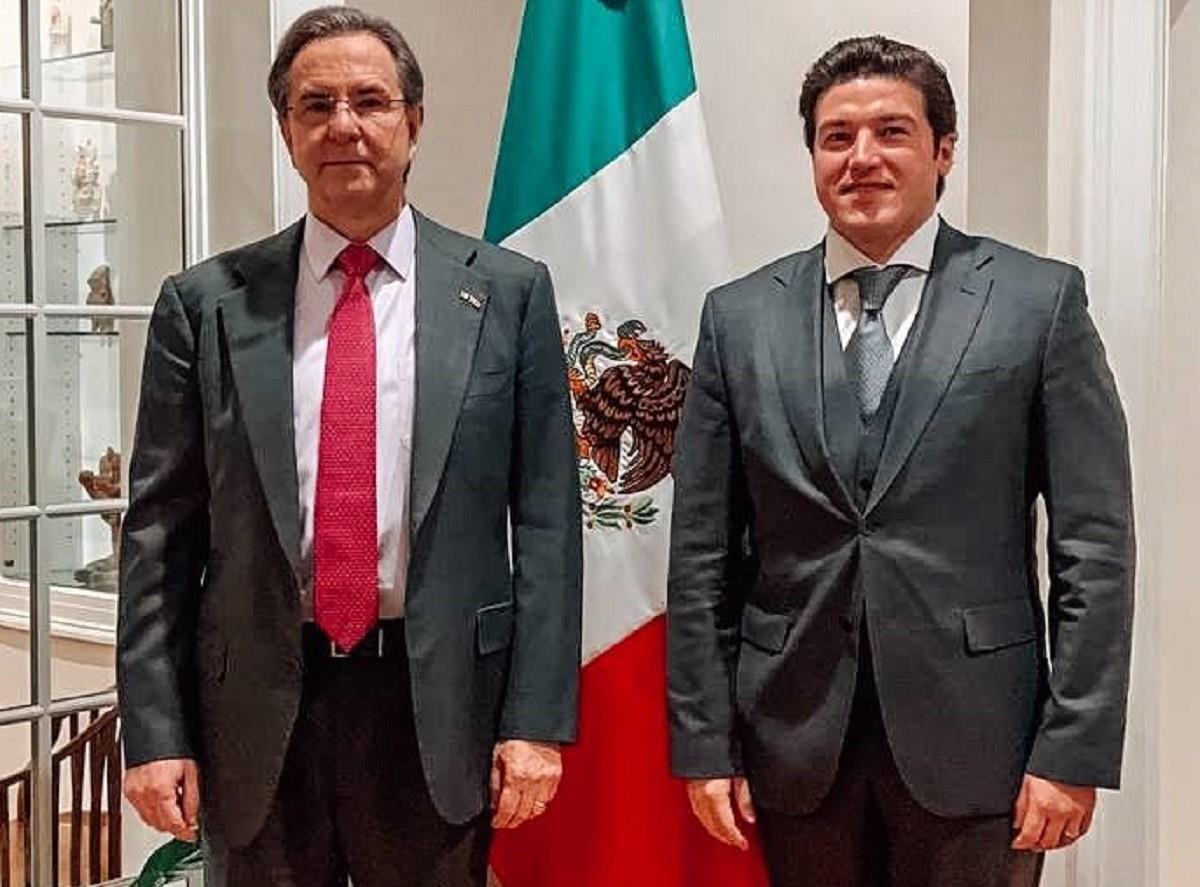 Samuel García se reúne con Esteban Moctezuma, embajador de México en EU