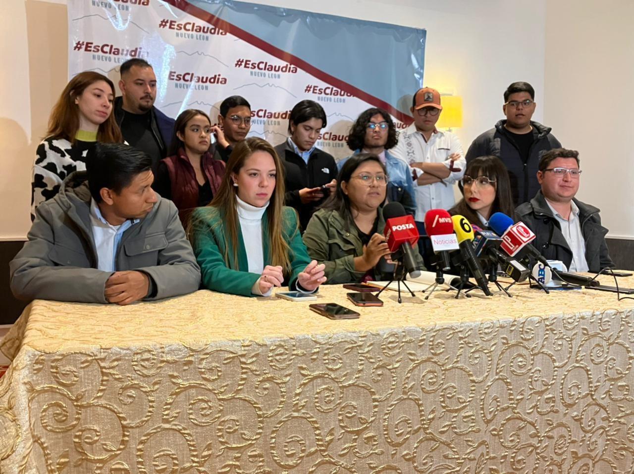 Viridiana Lorelei Hernández, líder del proyecto Es Claudia en Nuevo León, aseguró que no estarán promoviendo el voto. Foto: Carolina León