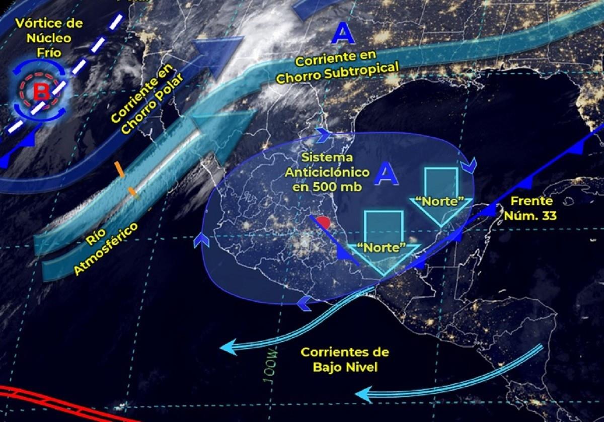 Se prevé viento con rachas de 60 a 70 km/h y posibles tolvaneras en Chihuahua y Durango. Foto: Twitter @conagua_clima