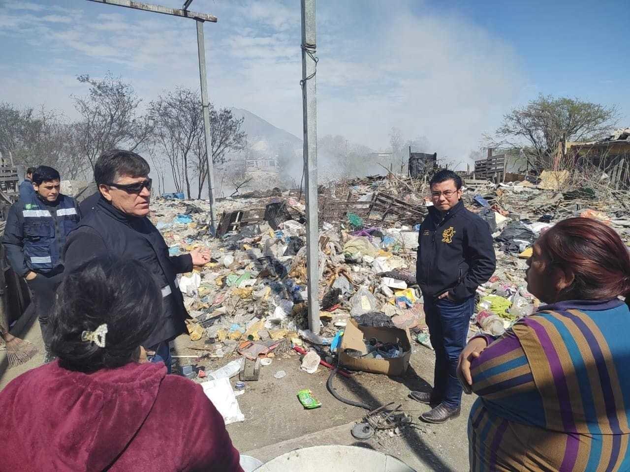 La Secretaría de Medio Ambiente, llevó a cabo un operativo de inspección en un tiradero clandestino. Foto. Cortesía