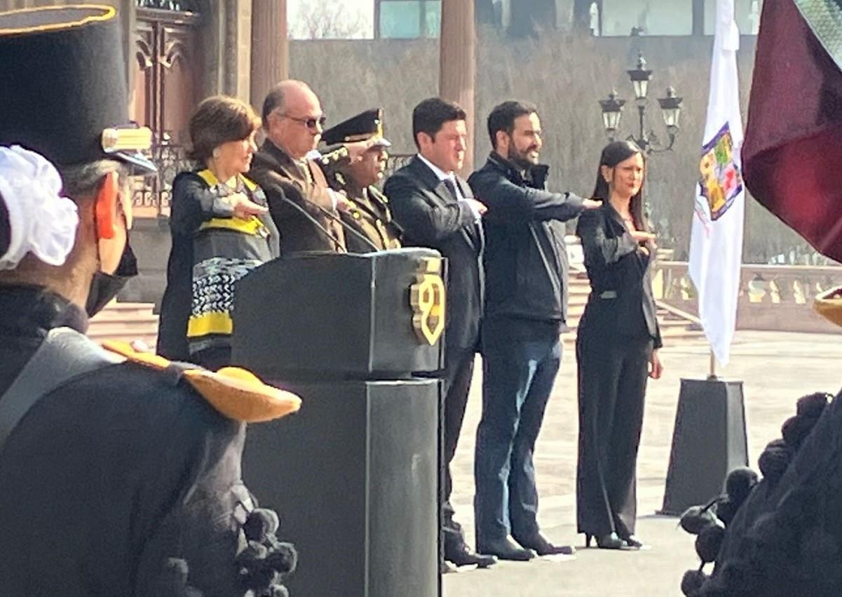 El gobernador de Nuevo León, Samuel García Sepúlveda, anunció el Fondo Especial para las Policías Estatales. Foto: Carolina León