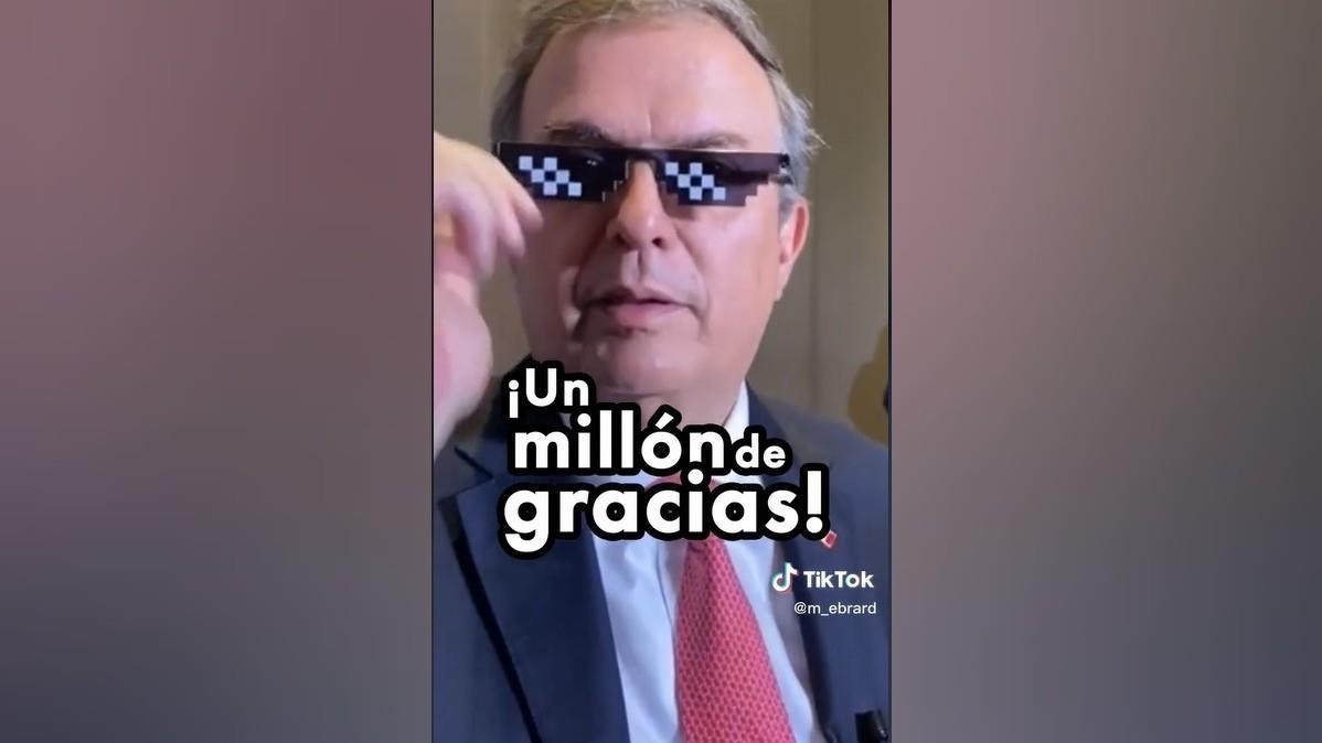 En un video de 20 segundos, el titular de la Secretaría de Relaciones Exteriores presentó un resumen de sus videos más populares. Foto: Captura de pantalla