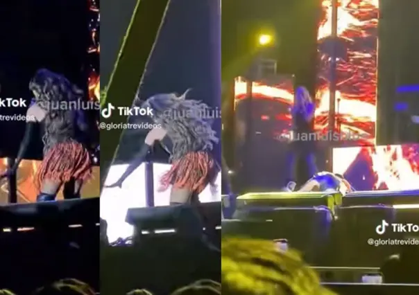 VIDEO: Cae Gloria Trevi en el escenario; ella se deja llevar por su música