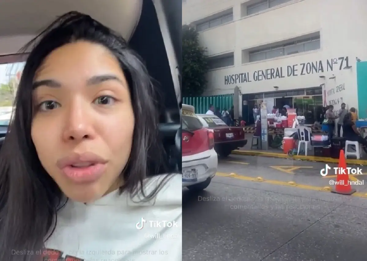 La influencer Yeri Mua revela que al exterior del Hospital General de Zona número 71 del IMSS vendían tacos de perro y tortas de carne de perro humano; sin embargo, su padre le recuerda que ahí nació. Foto: TikTok will_hndal