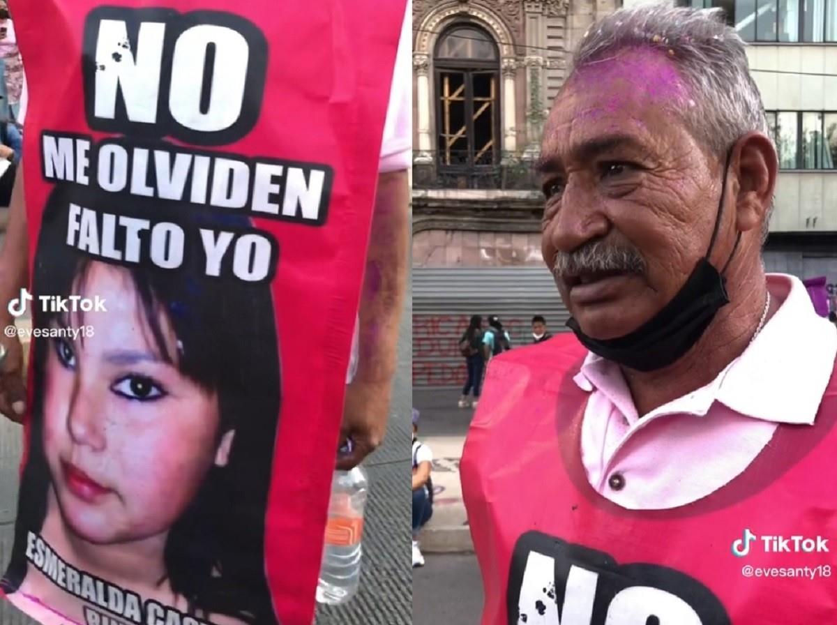 Don José Luis Castillo busca a su hija Esmeralda Castillo Rincón, de 14 años, quien desapareció el 19 de mayo del 2009 cuando se dirigía a la parada del camión para ir a la escuela. Foto: TikTok evesanty18