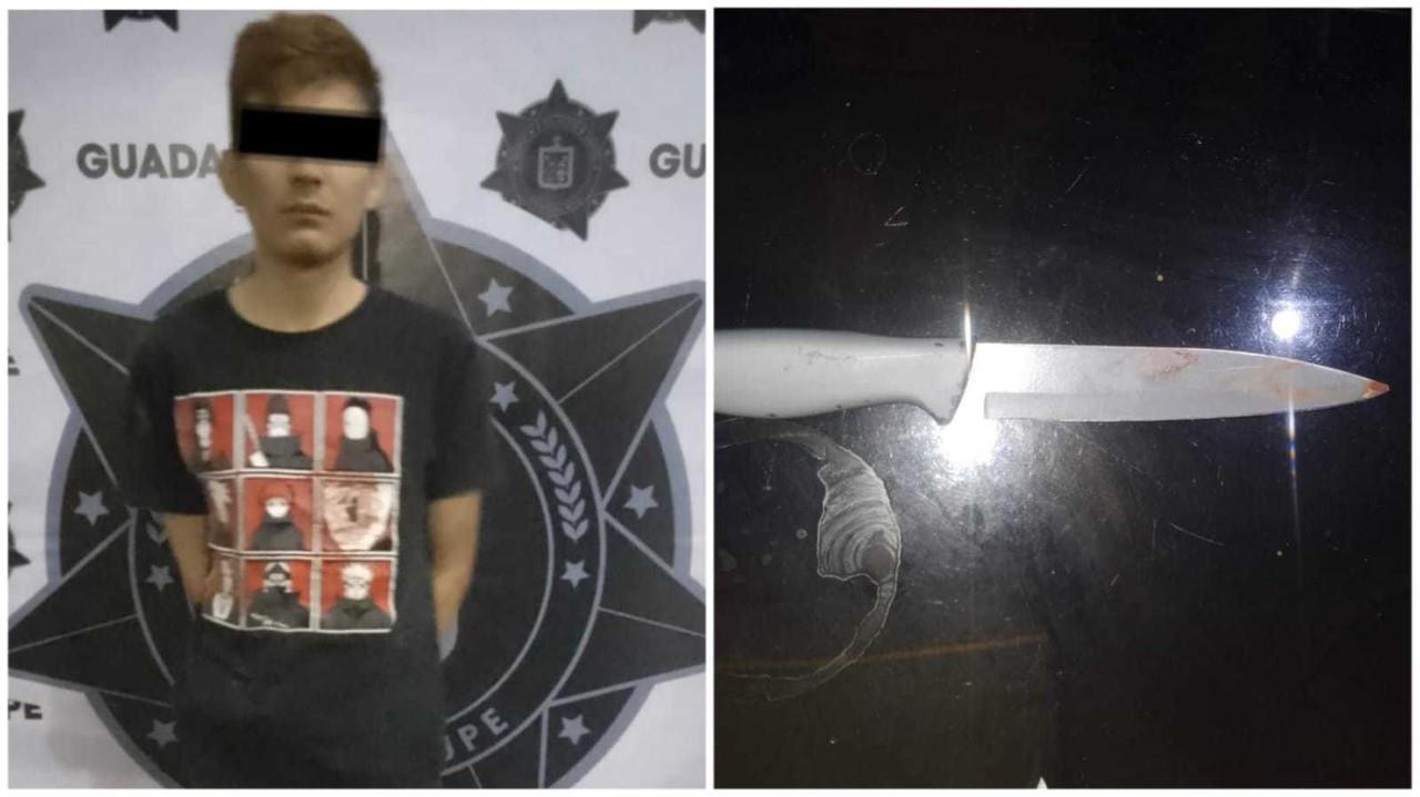 Ángel Mauricio S de 19 años fue detenido por feminicidio en grado de tentativa. Foto. Cortesía