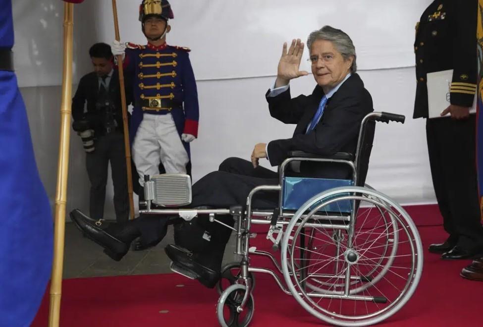 El presidente de Ecuador, Guillermo Lasso, dio positivo a COVID por segunda ocasión. Foto. AP
