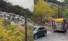 Consume incendio basurero clandestino en el Cerro de la Campana