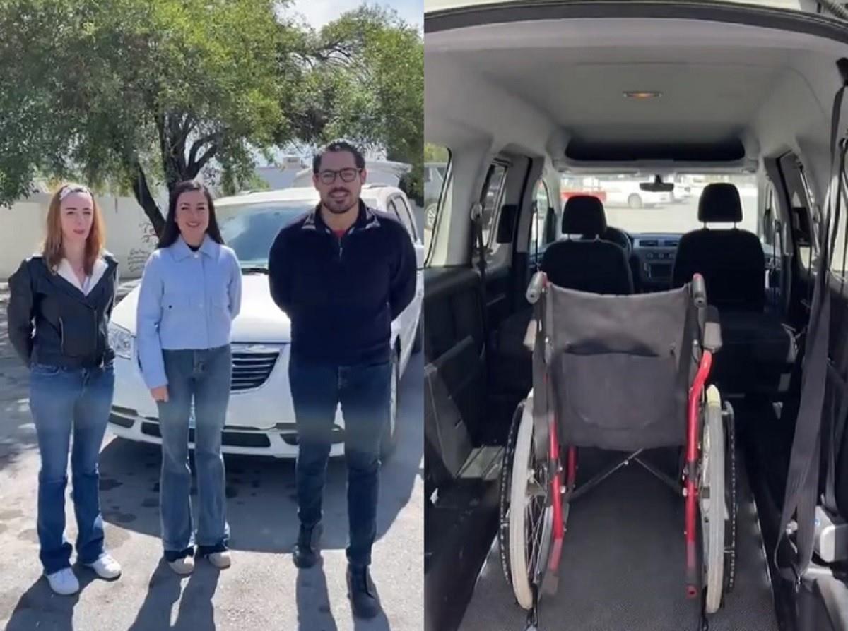El alcalde de Santiago, David de la Peña Marroquín, anunció que el DIF municipal contará con 2 camionetas para el traslado de personas con discapacidad. Foto: Facebook David De La Peña