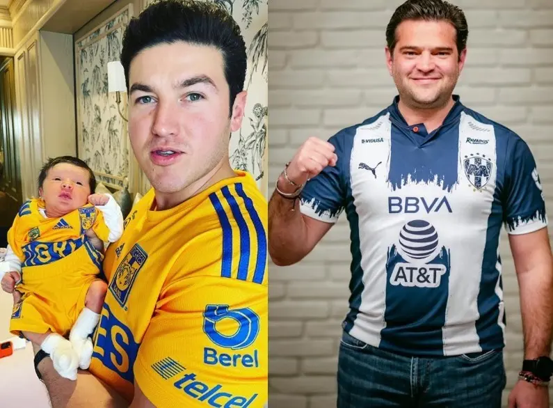 Samuel García y Paco Cienfuegos alentaron a la afición con sus colores. Foto: Especial/ PostaMX