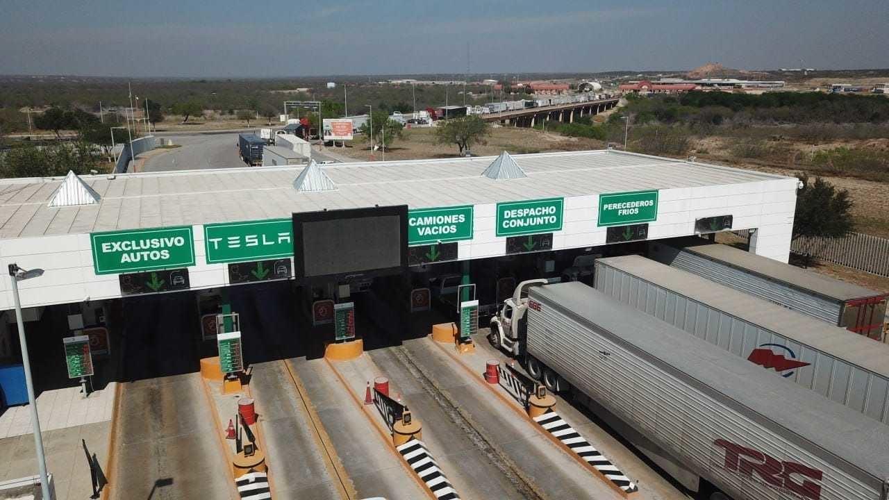 El Puerto Colombia, el cruce fronterizo más rápido y seguro de México, está listo para Tesla. Foto. Cortesía