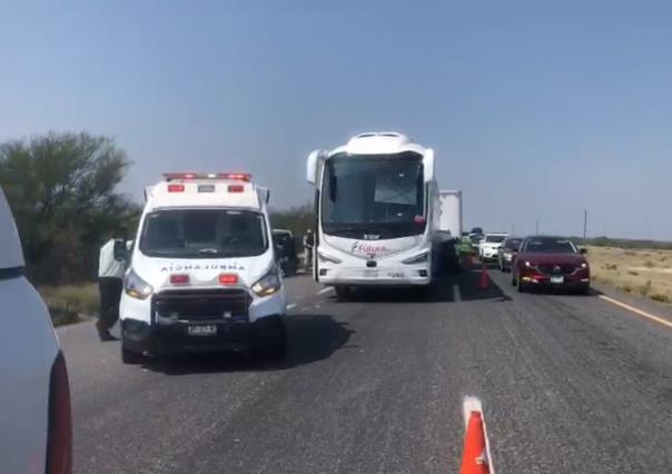 Complica vialidad choque multiple en la Autopista a Reynosa