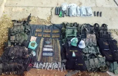Aseguran SEDENA y Guardia Nacional material bélico y vehículos en Michoacán