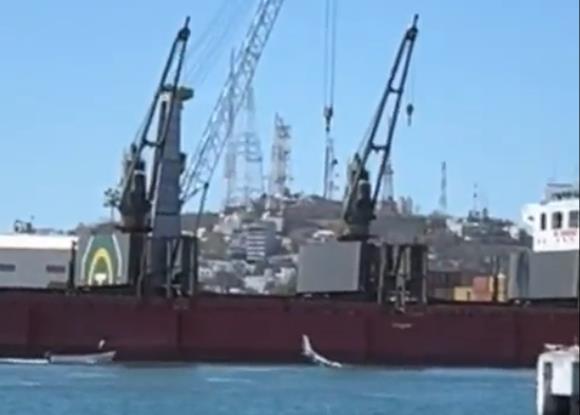 Se desploma avioneta en canal de navegación en Mazatlán. Foto. Captura de Video