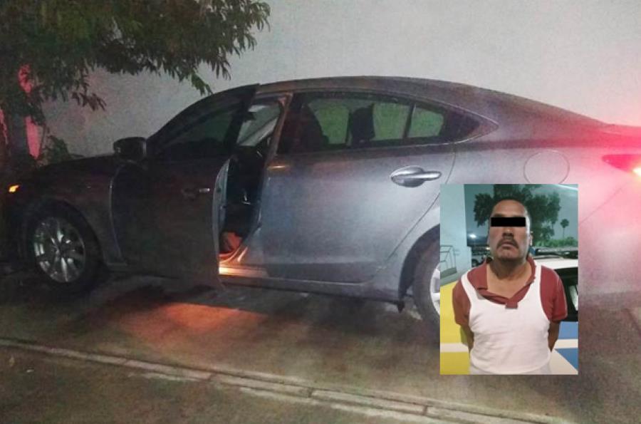 Mario Alberto de 48 años fue detenido cuando intentaba robar un automóvil. Foto Cortesía