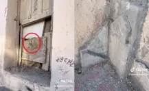 Hallan mini escaleras y bruja plasmada en casa abandonada de Saltillo