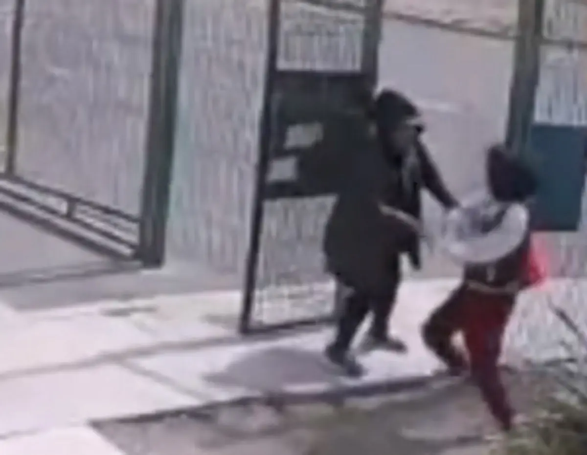 Vecinos del Fraccionamiento Eduardo Loarca de Querétaro lograron capturar a la robachicos. Foto: Twitter @malavidaqro