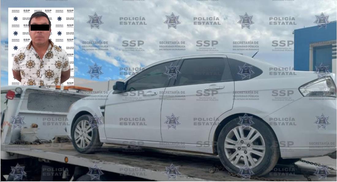 El coche asegurado es un Ford Focus modelo 2009, sin placas de circulación; fue la carencia de dicho identificador lo que alertó a los oficiales para proceder a su verificación. Foto: Especial