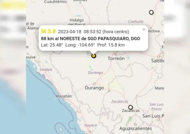Van 25 temblores en Durango en el 2023