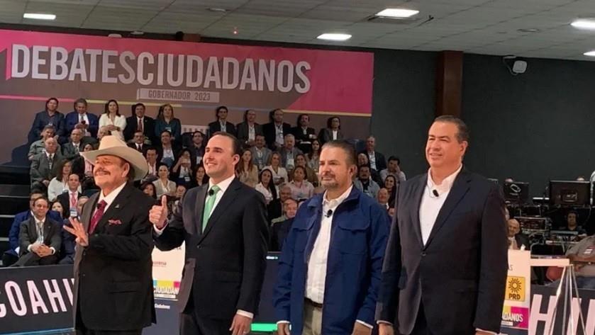 Este fue el segundo debate entre los candidatos a la gubernatura pero este fue hecho por organizaciones sociales. Foto: Coparmex