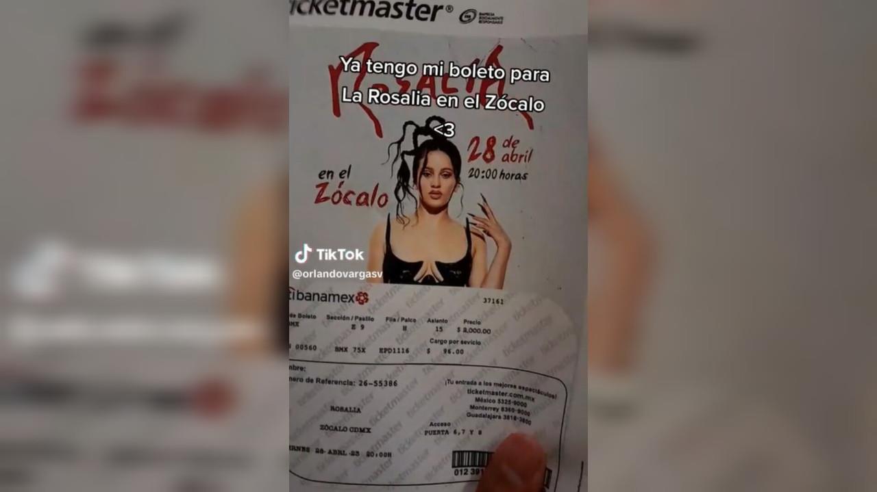 El usuario identificado como @orlandovargasv compartió su emoción por haber conseguido un boleto para ver a Rosalía. Foto: Captura de pantalla